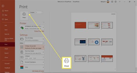 how to print on powerpoint while preserving the design elements for future presentations: